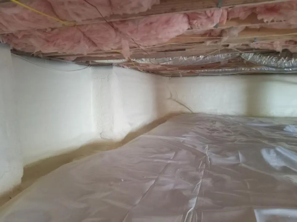 Crawl space encapsulation with closed-cell spray foam for Metal Roof Coating in Plainfield